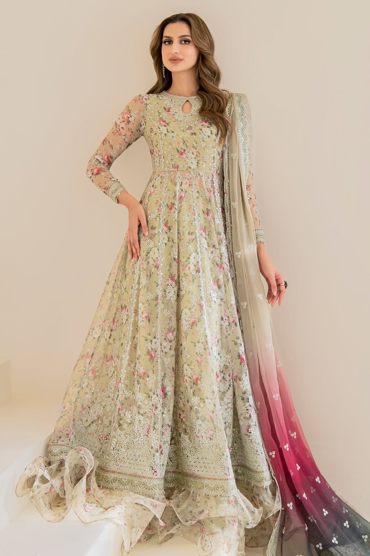 EMBROIDERED CHIFFON UC-3048