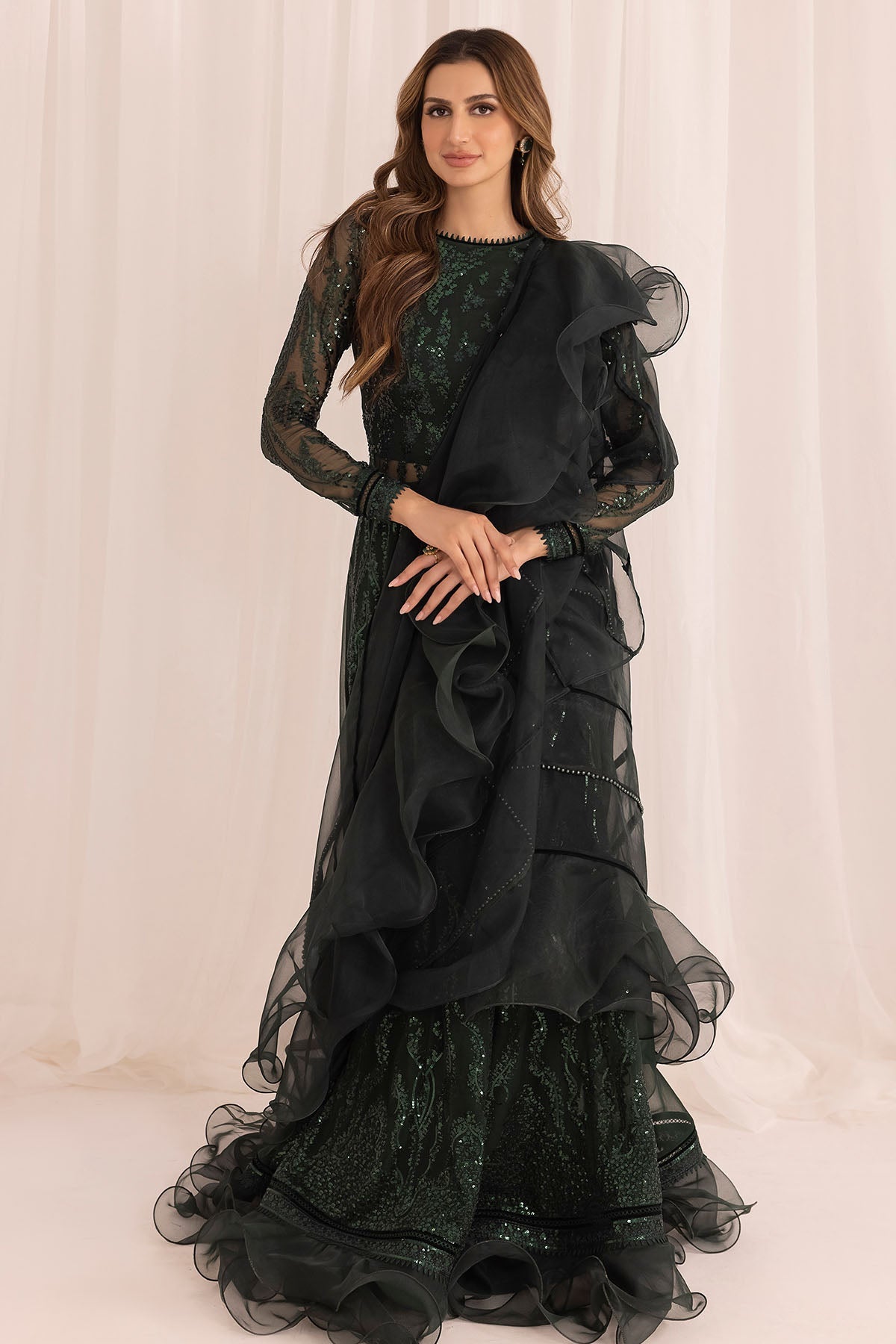 EMBROIDERED CHIFFON UC-3023