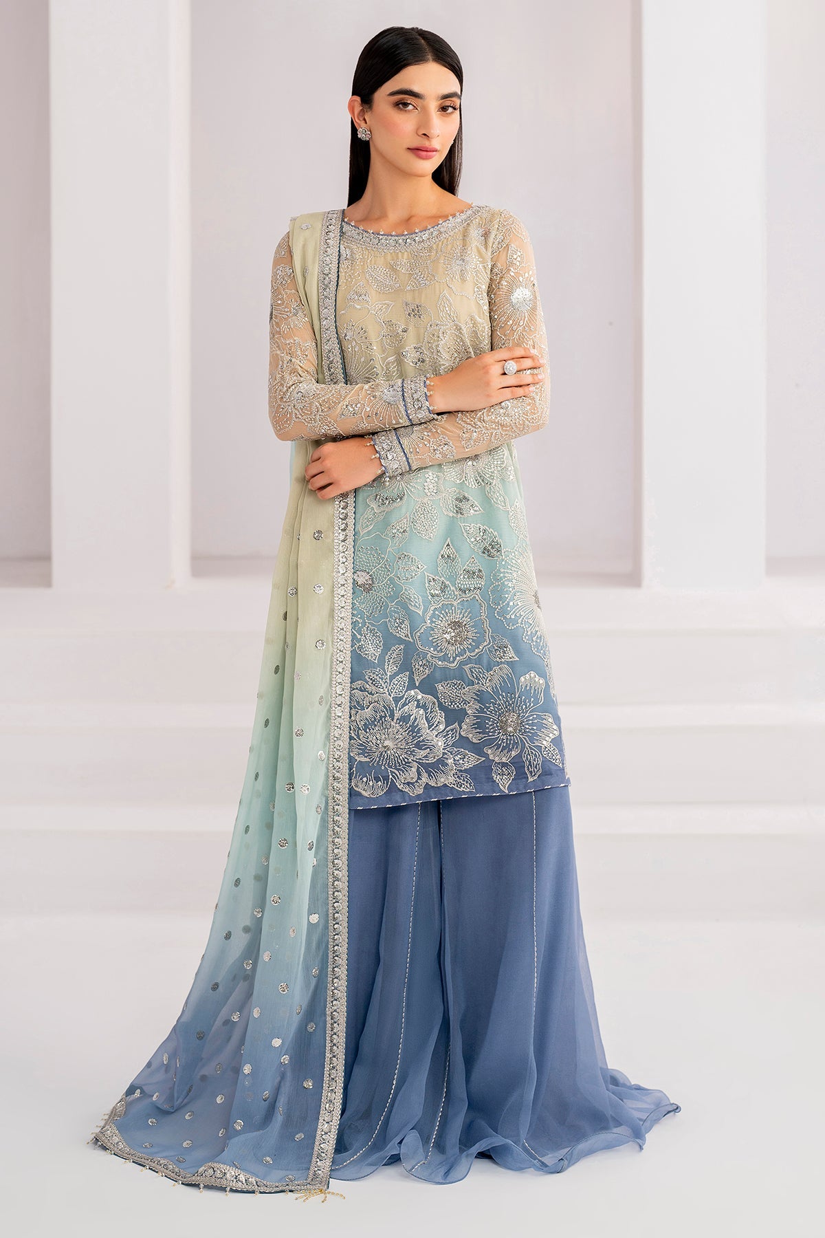 EMBROIDERED CHIFFON UC-3052