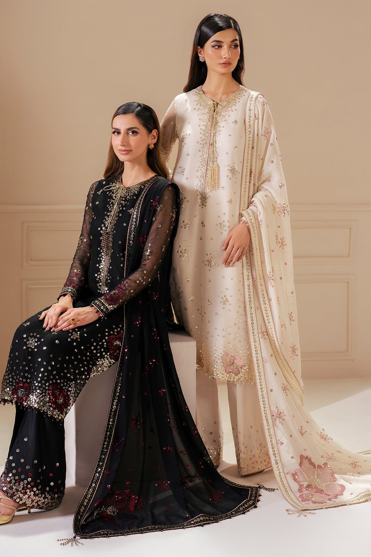 EMBROIDERED CHIFFON UC-3070