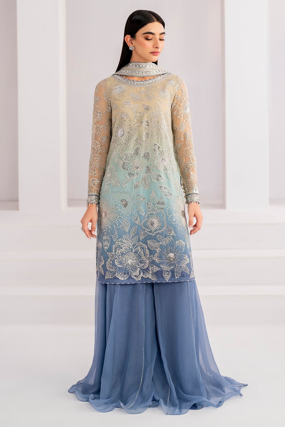 EMBROIDERED CHIFFON UC-3052