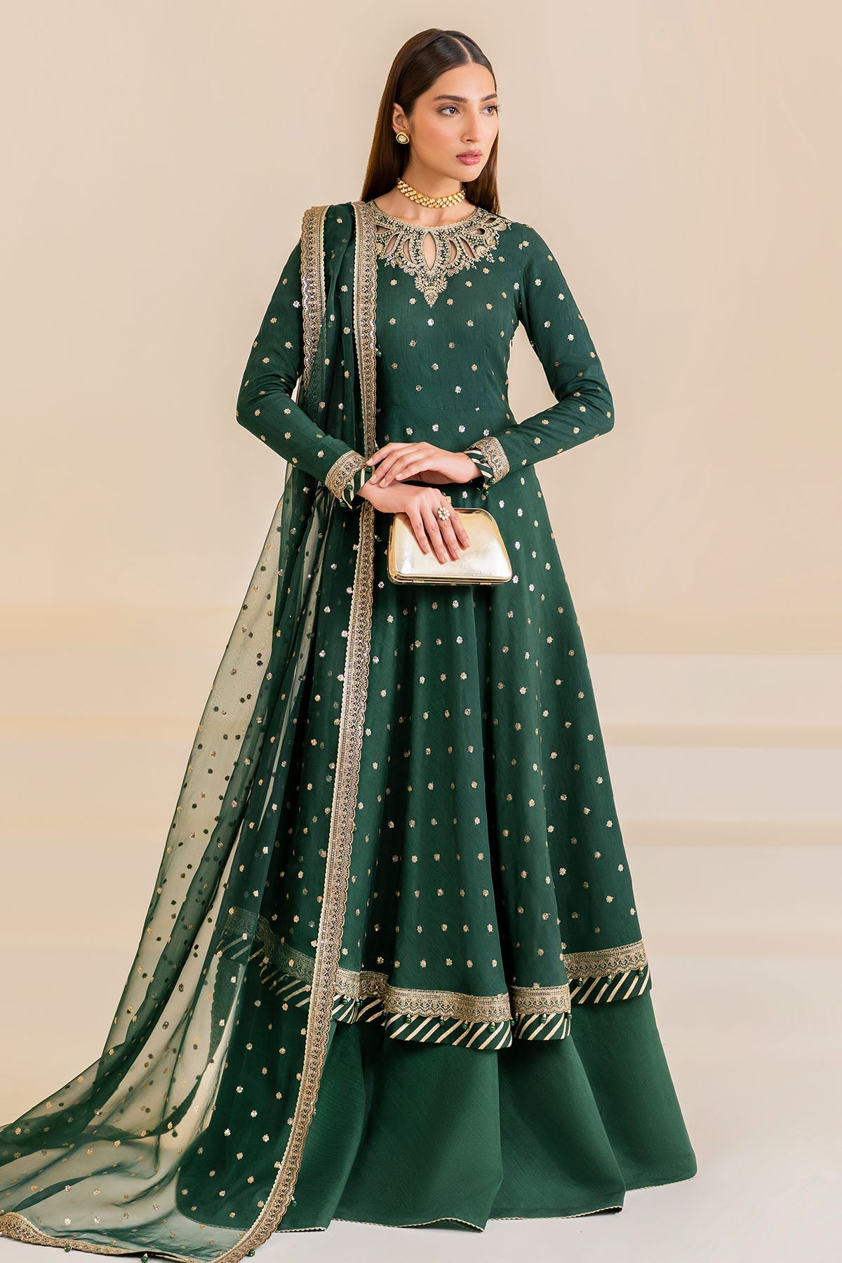 EMBROIDERED Raw Silk UR-7021