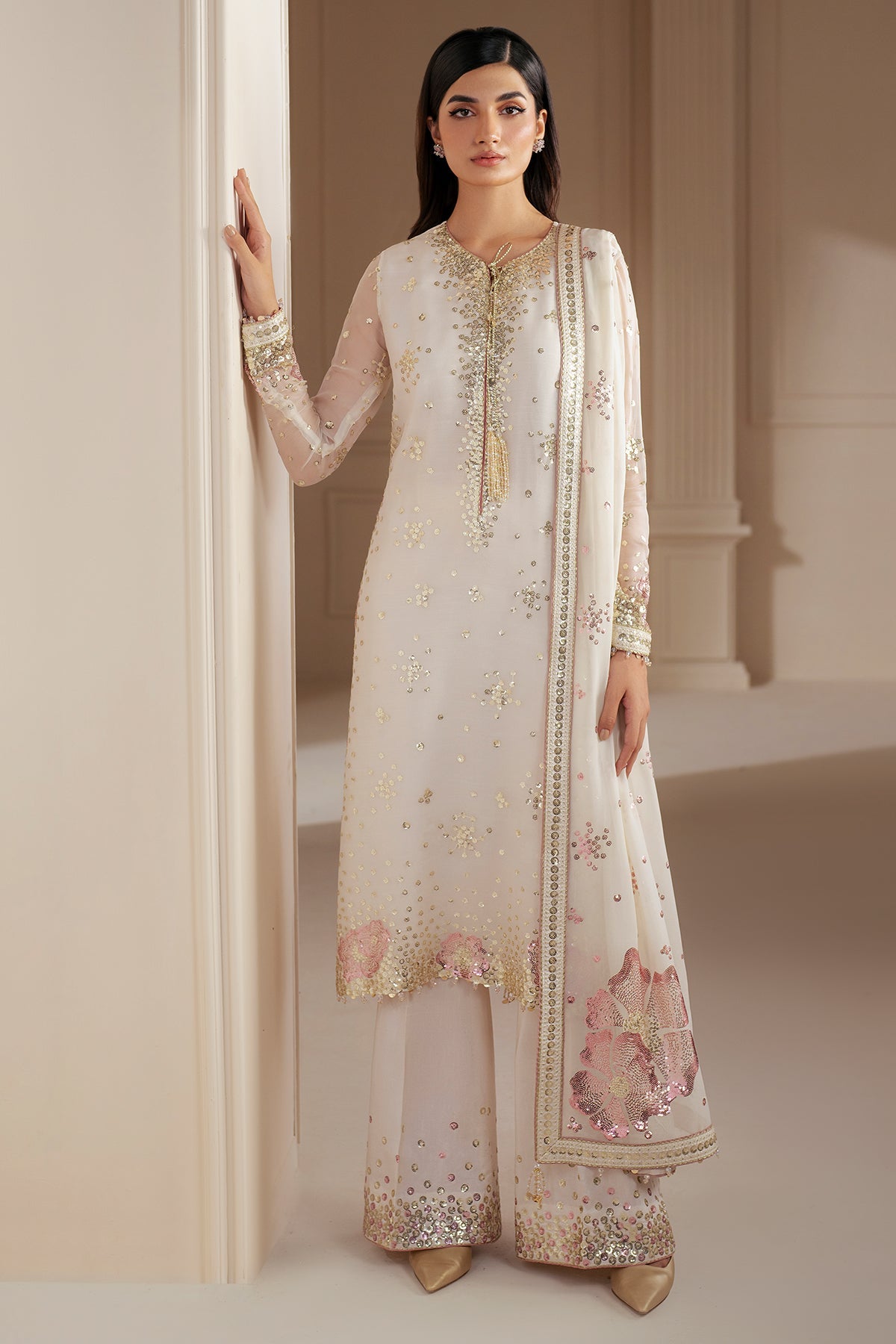 EMBROIDERED CHIFFON UC-3069