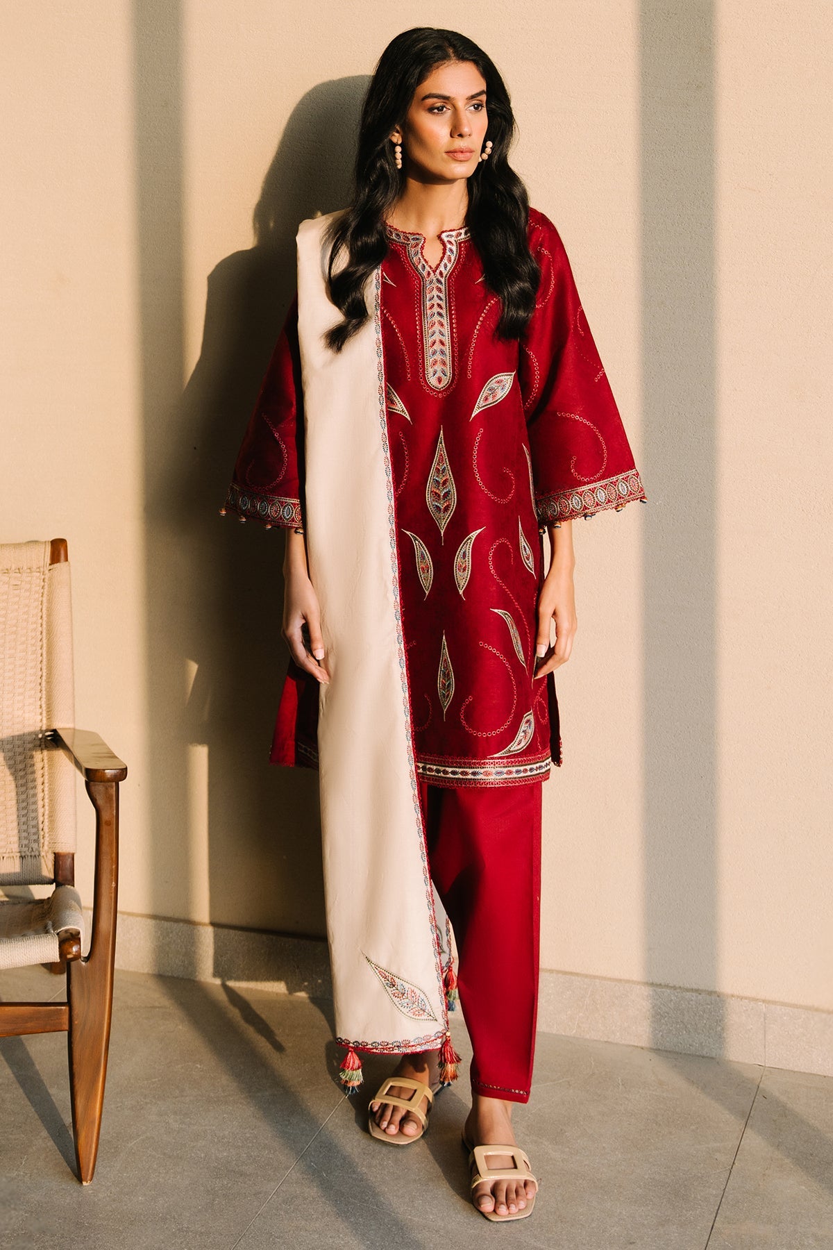 EMBROIDERED JACQUARD LAWN USE-9141