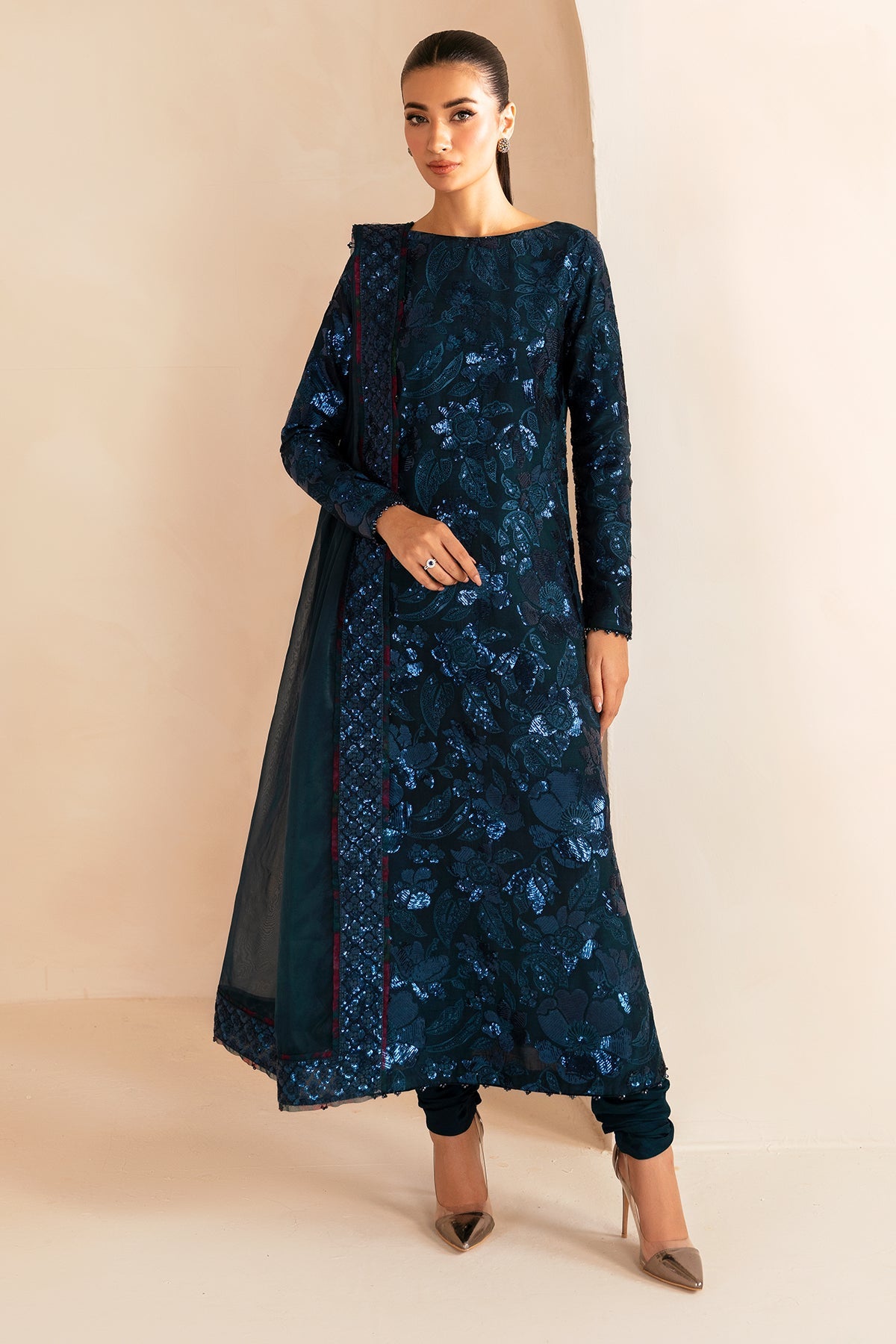 Premium Embroidered Raw Silk UR-7041