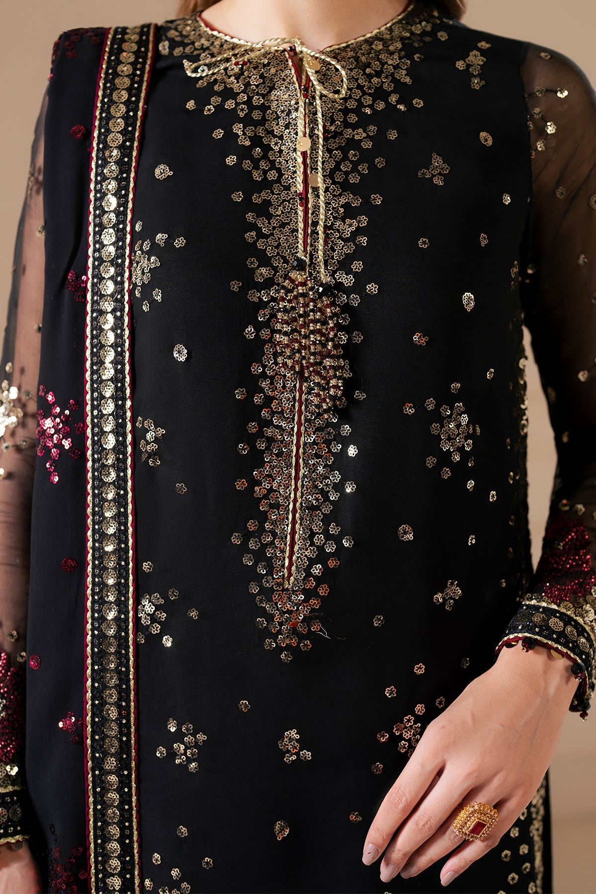 EMBROIDERED CHIFFON UC-3070