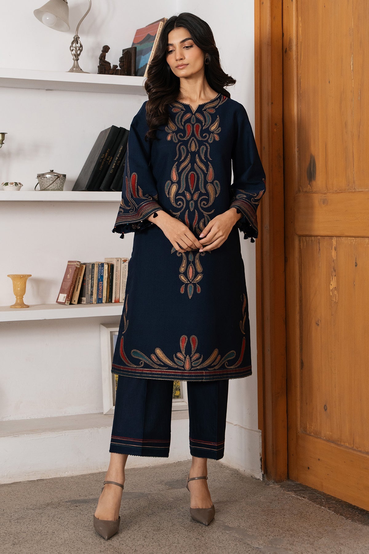 EMBROIDERED DOBBY LAWN RTW-1196