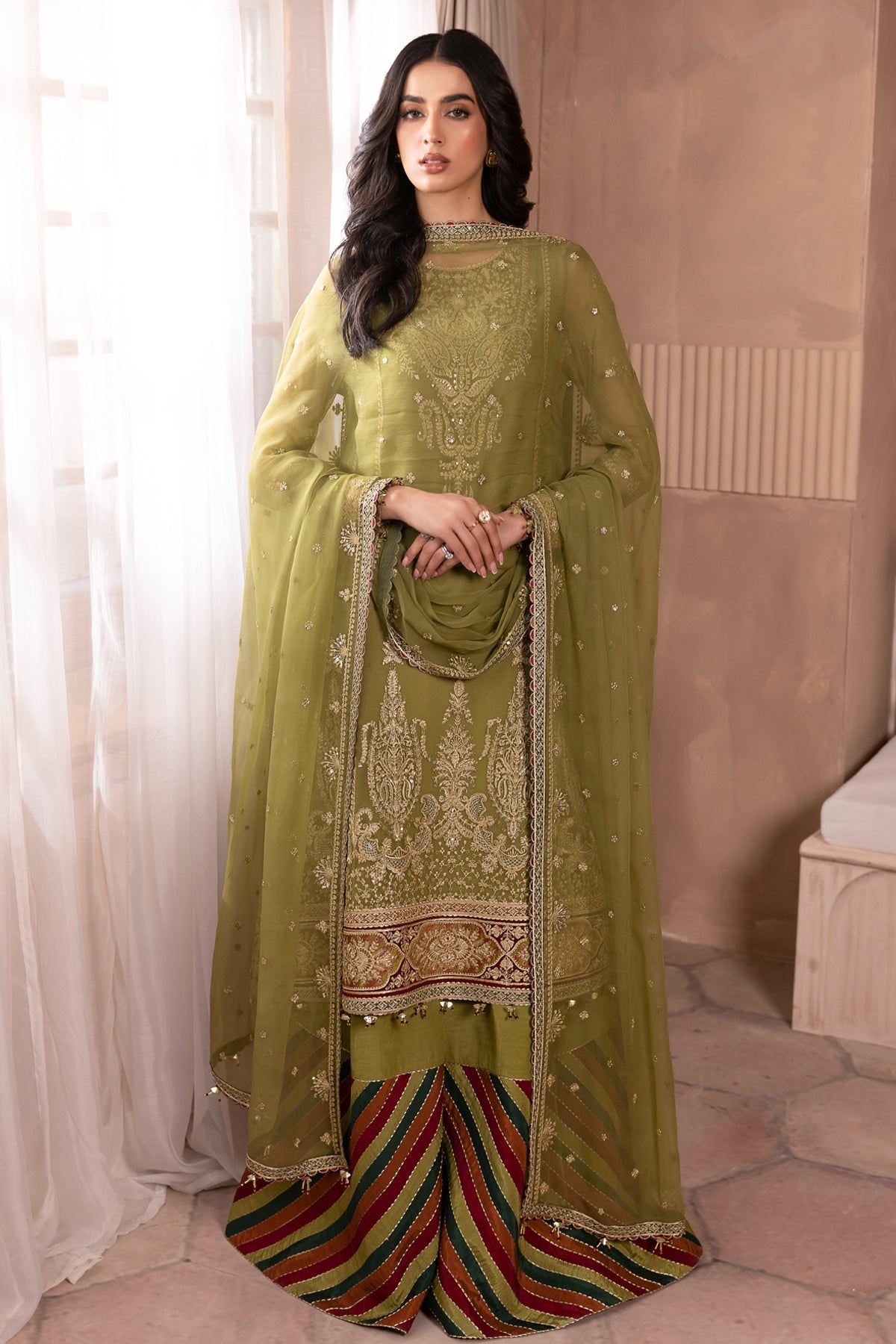 EMBROIDERED CHIFFON UC-3041