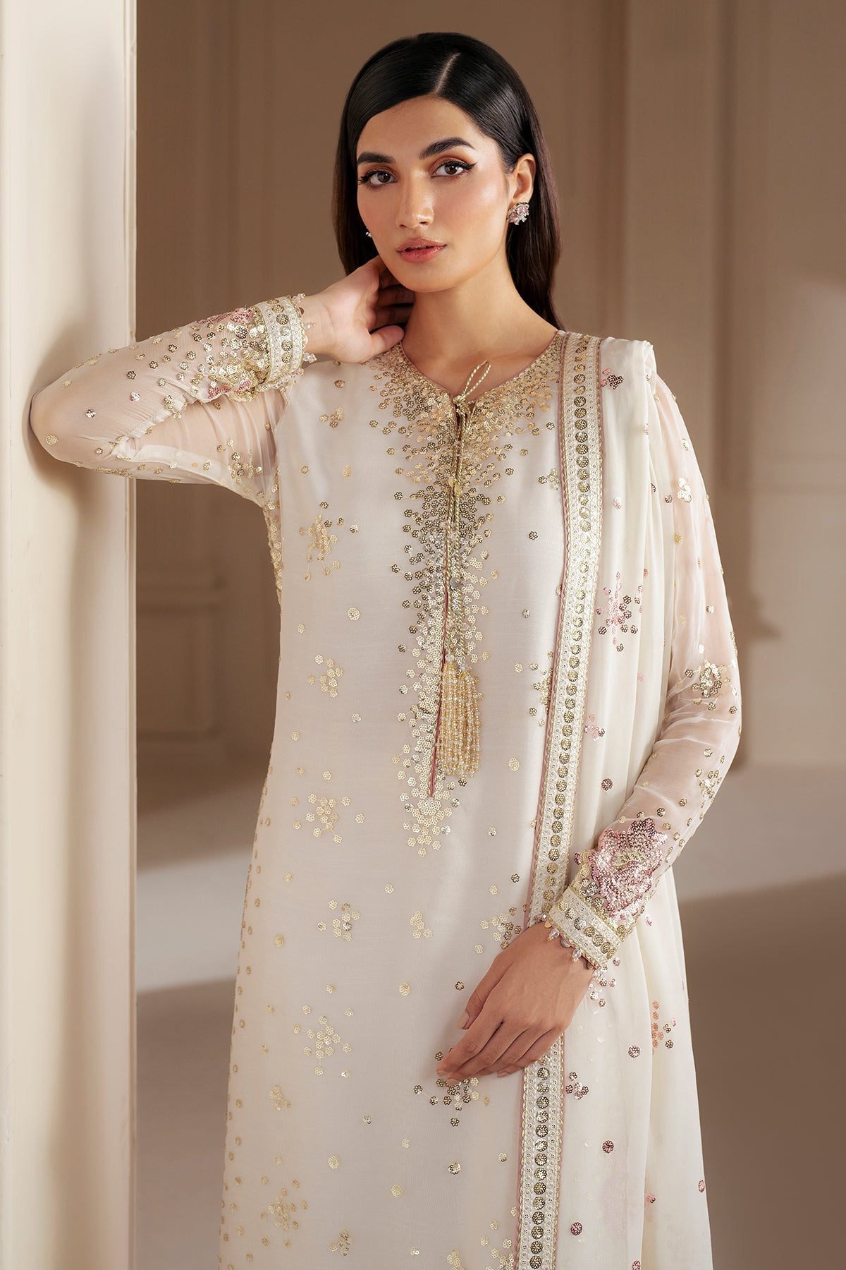 EMBROIDERED CHIFFON UC-3069