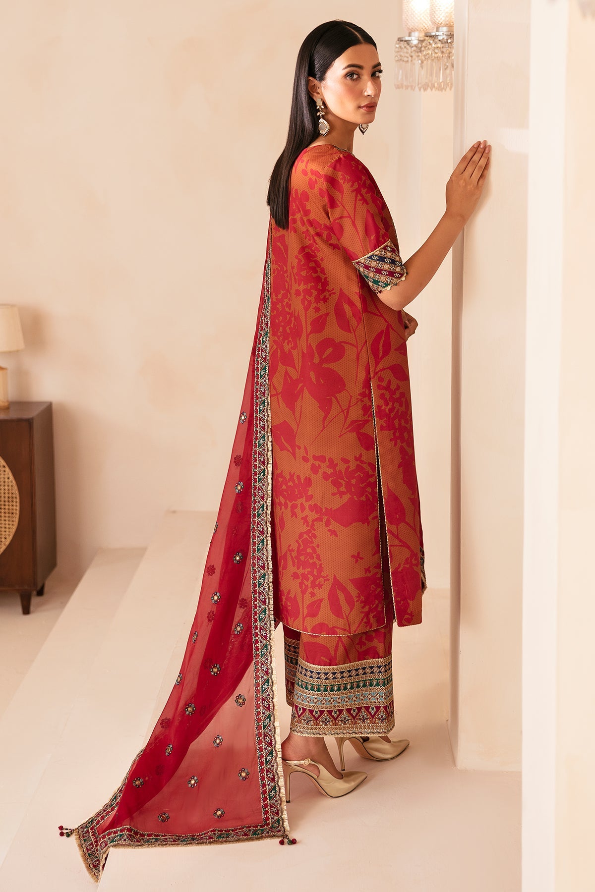 Premium Embroidered Raw Silk UR-7044