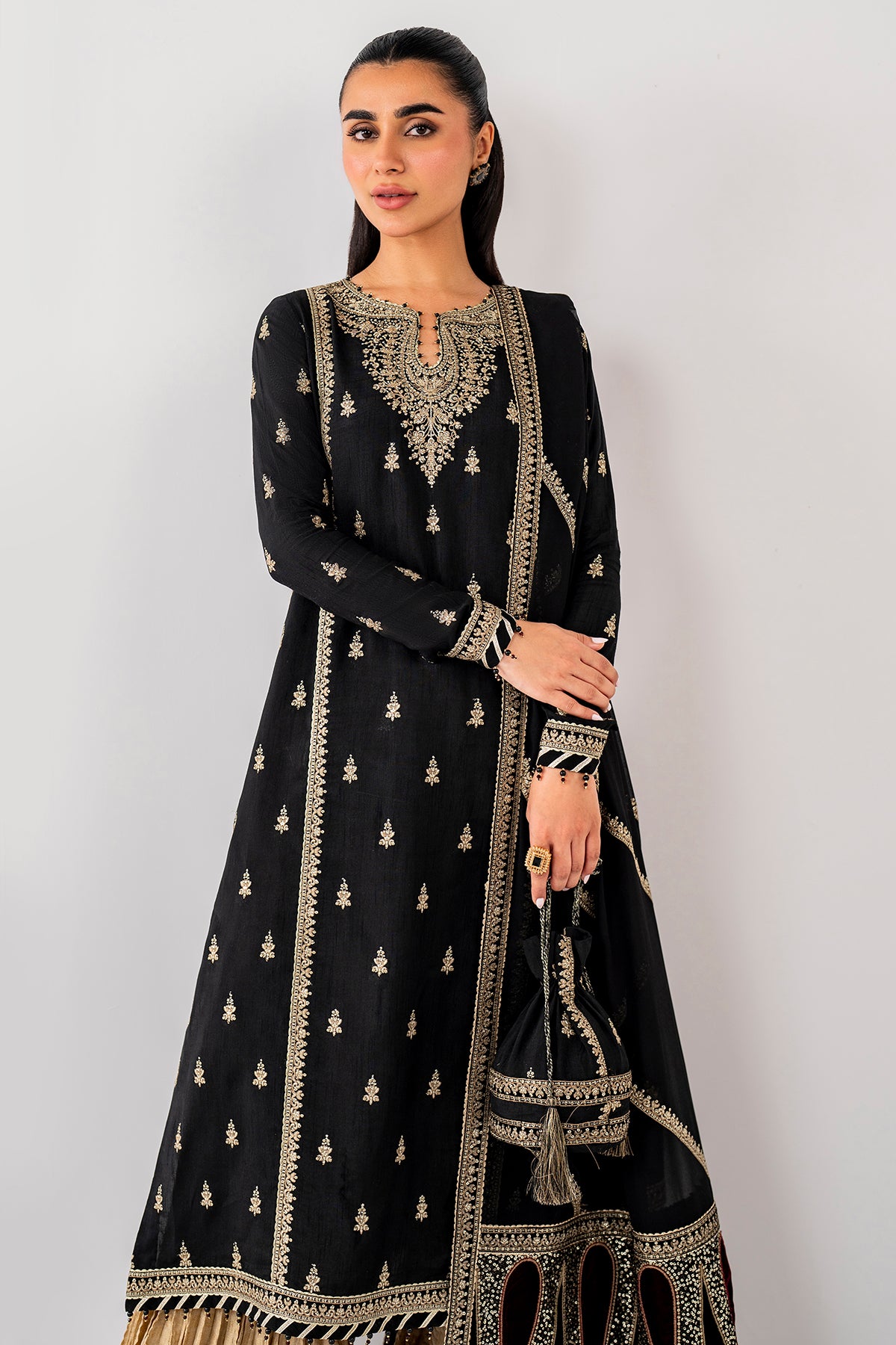 Embroidered Raw Silk UR-7027