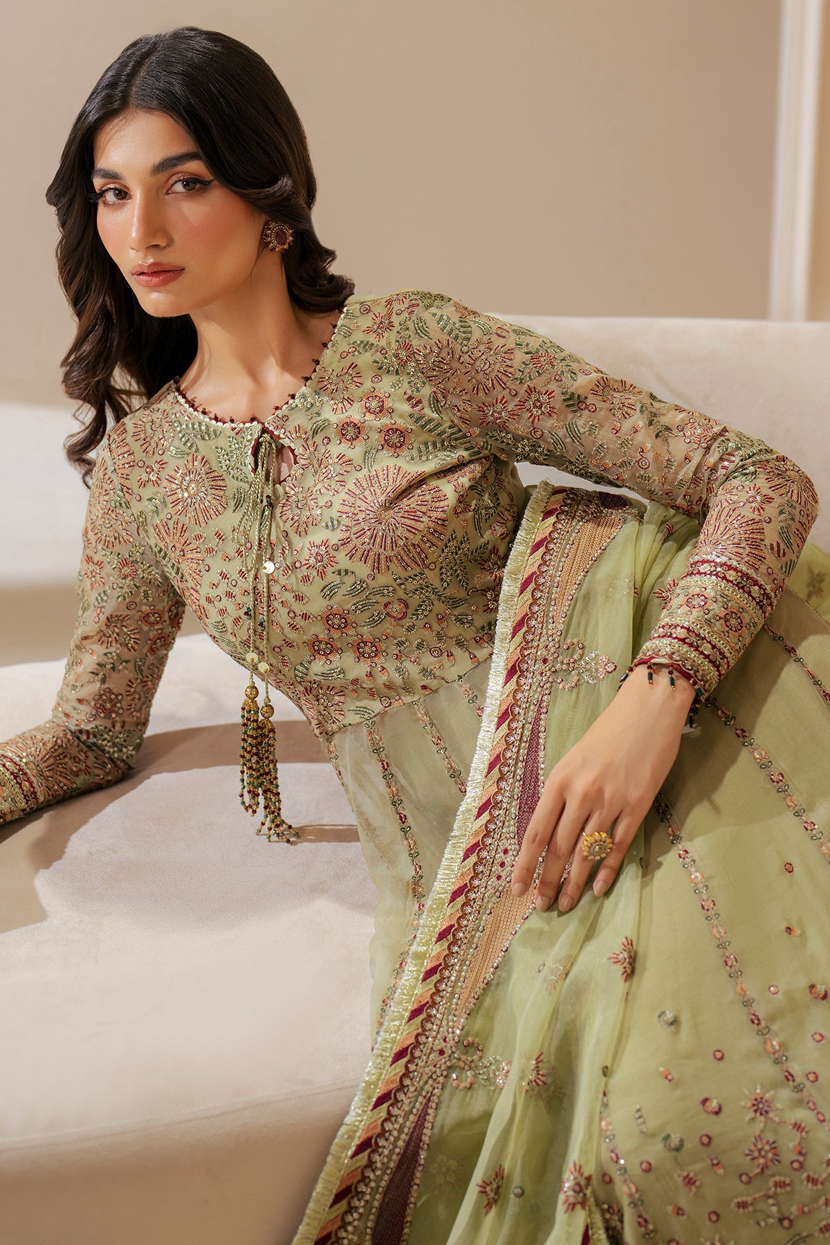 EMBROIDERED CHIFFON UC-3065