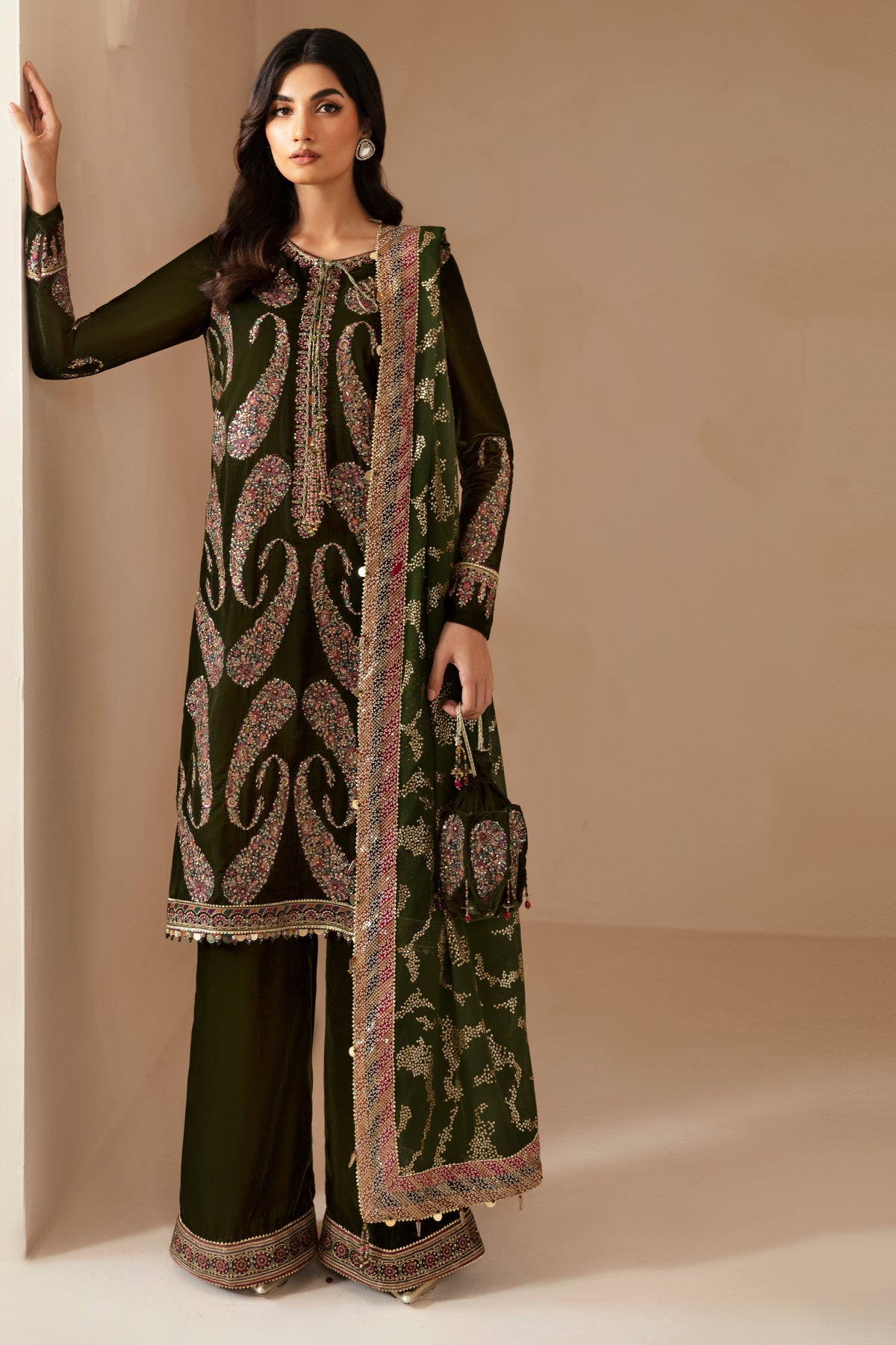 Embroidered Velvet Formal VF-2023