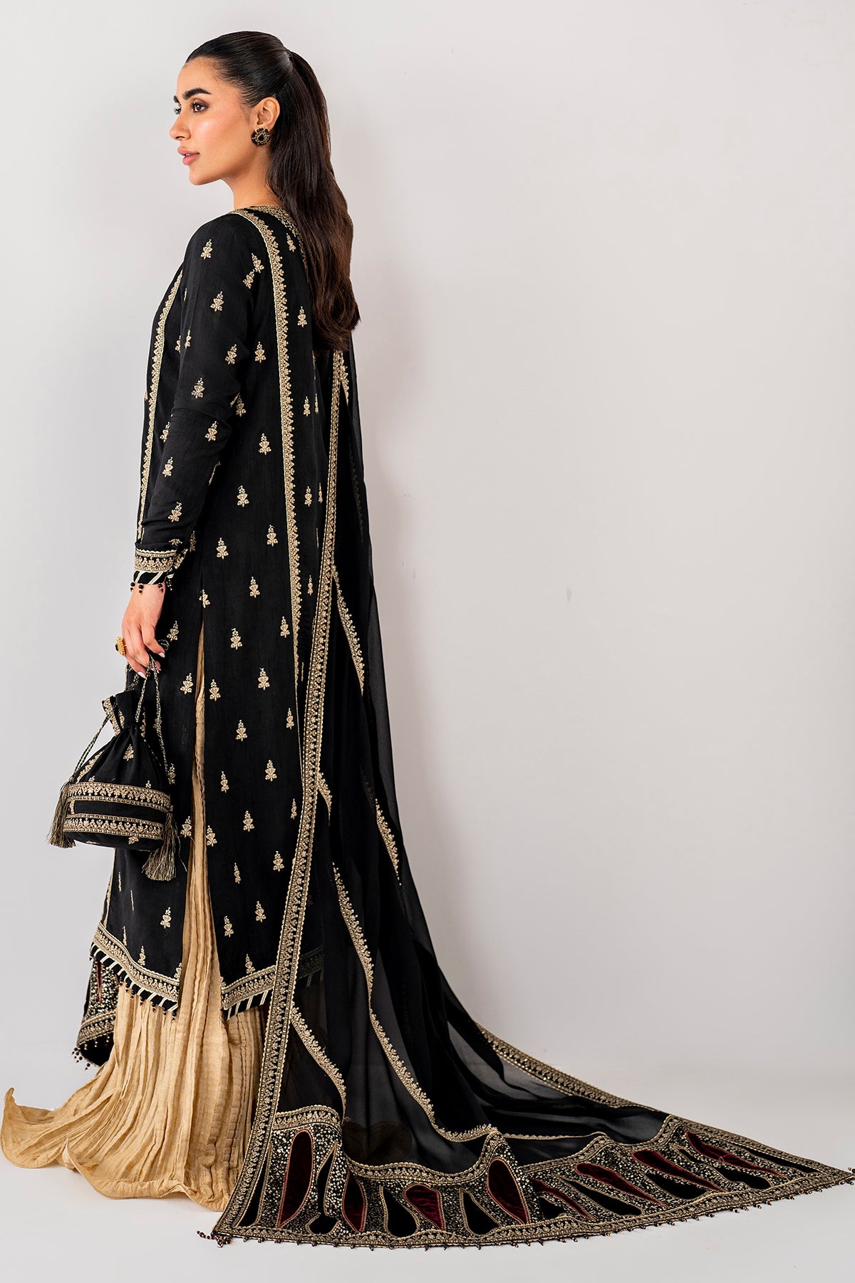 Embroidered Raw Silk UR-7027