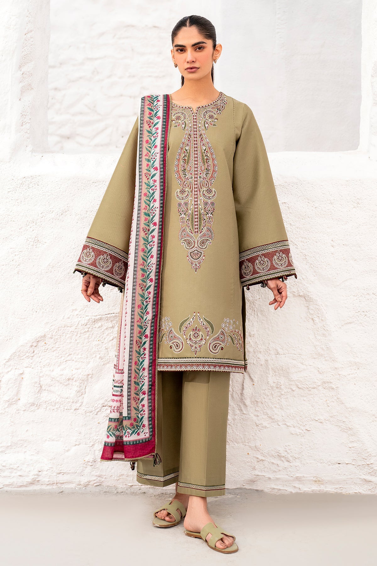 EMBROIDERED DOBBY LAWN RTW-1190