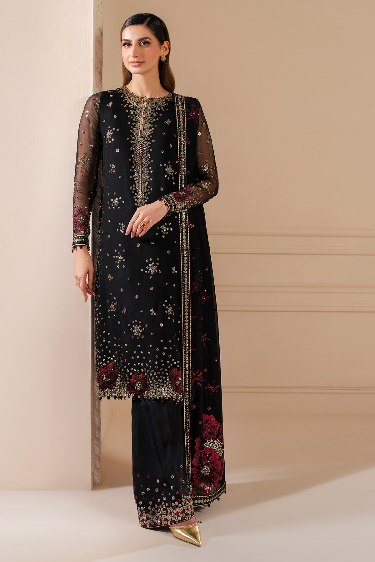 EMBROIDERED CHIFFON UC-3070