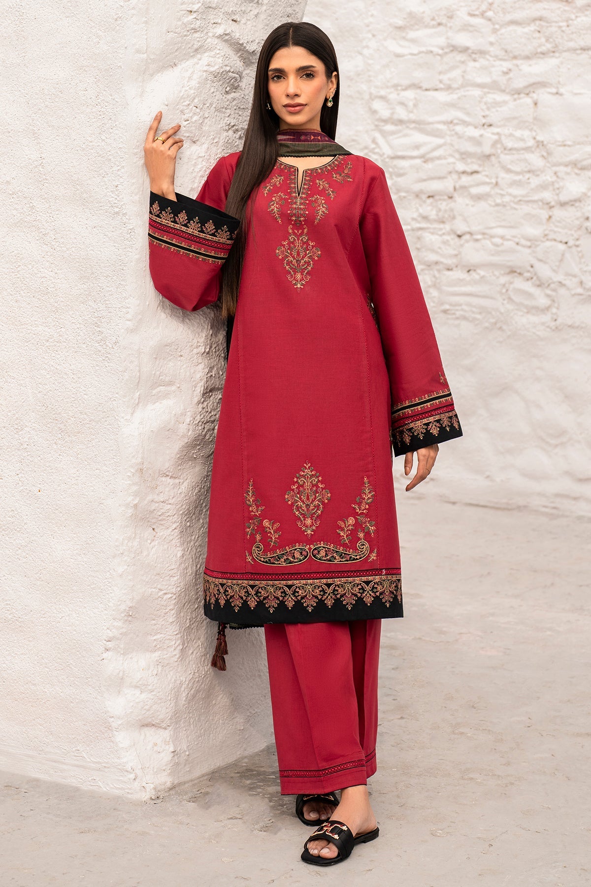 EMBROIDERED JACQUARD LAWN USE-9125