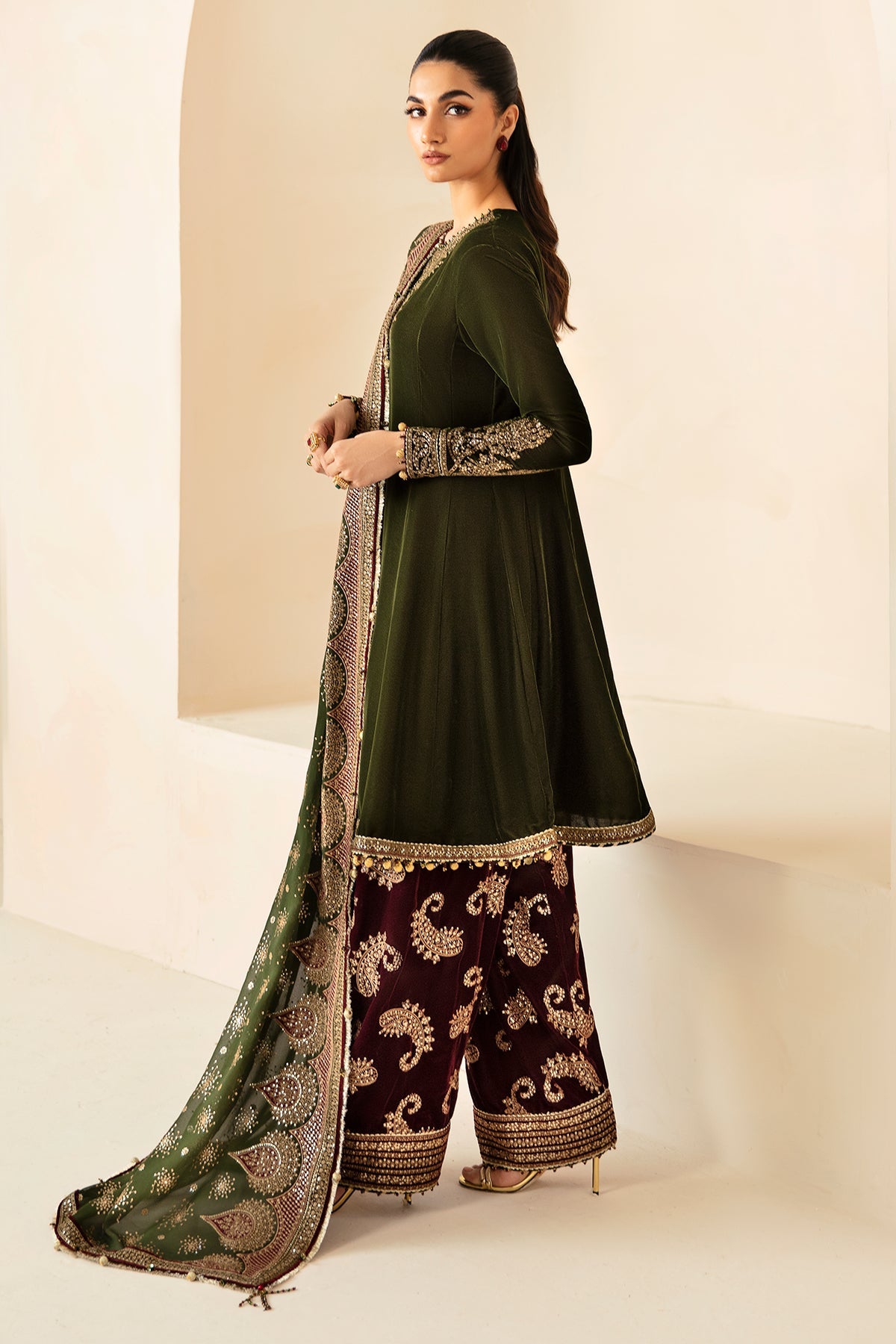 Embroidered Velvet Formal VF-2029