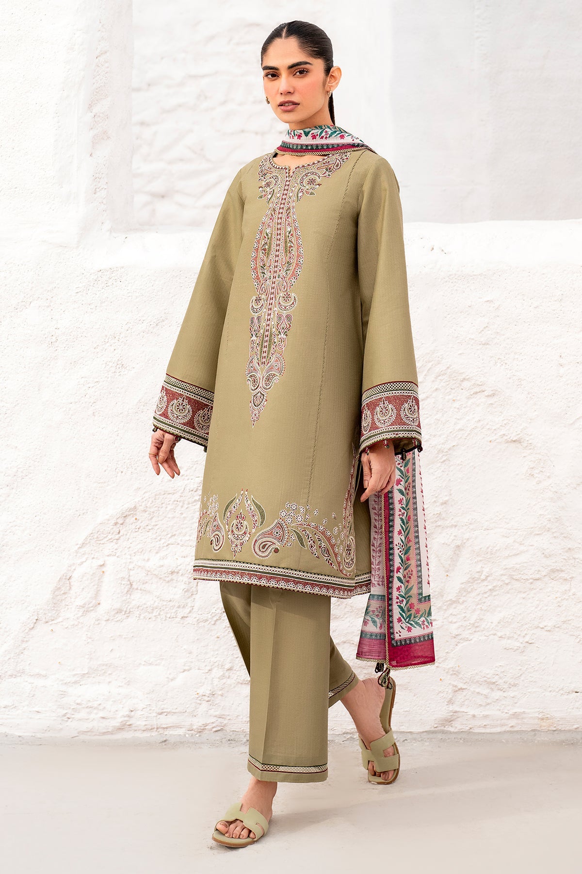 EMBROIDERED DOBBY LAWN RTW-1190