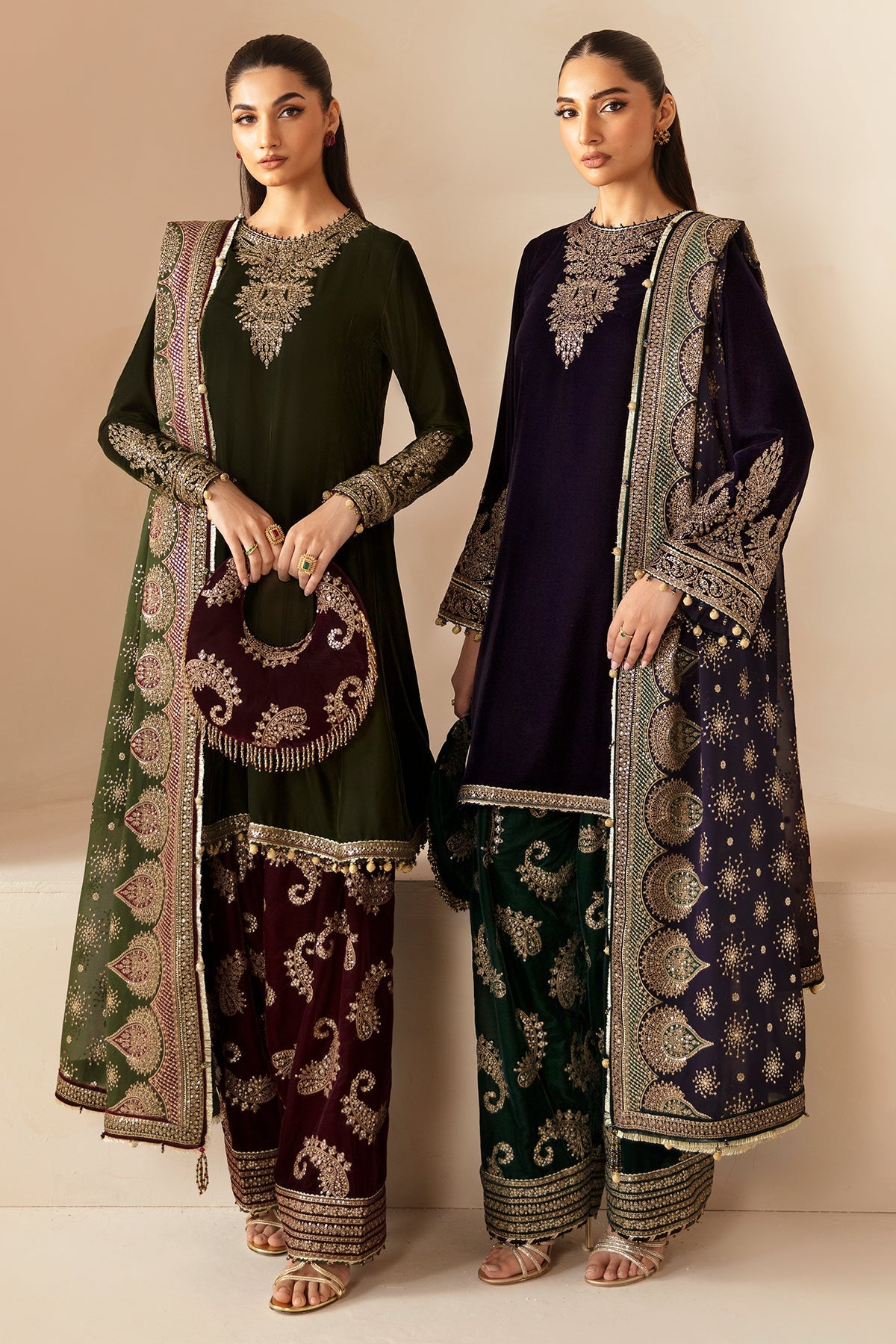 Embroidered Velvet Formal VF-2029