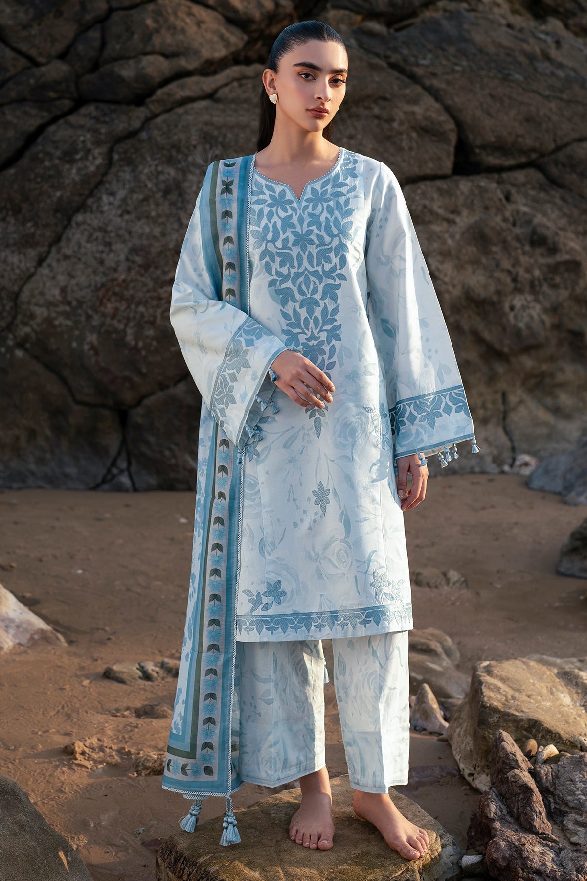 EMBROIDERED LAWN RTW-1197