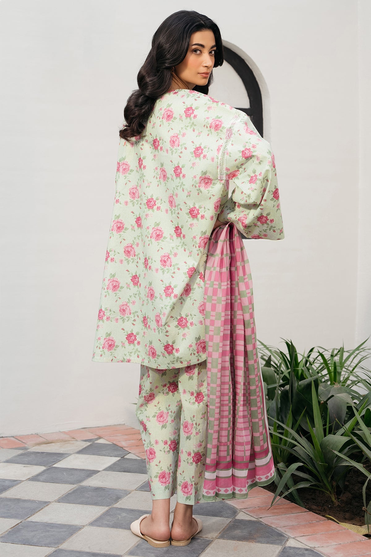 EMBROIDERED LAWN USE-9190