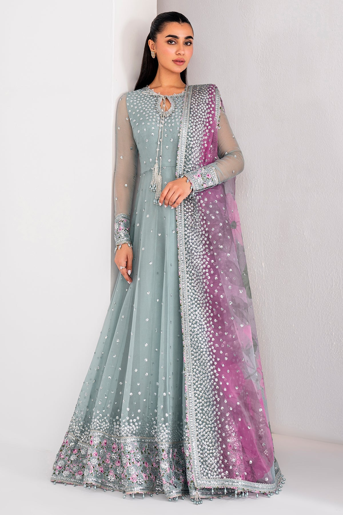 EMBROIDERED CHIFFON UC-3062