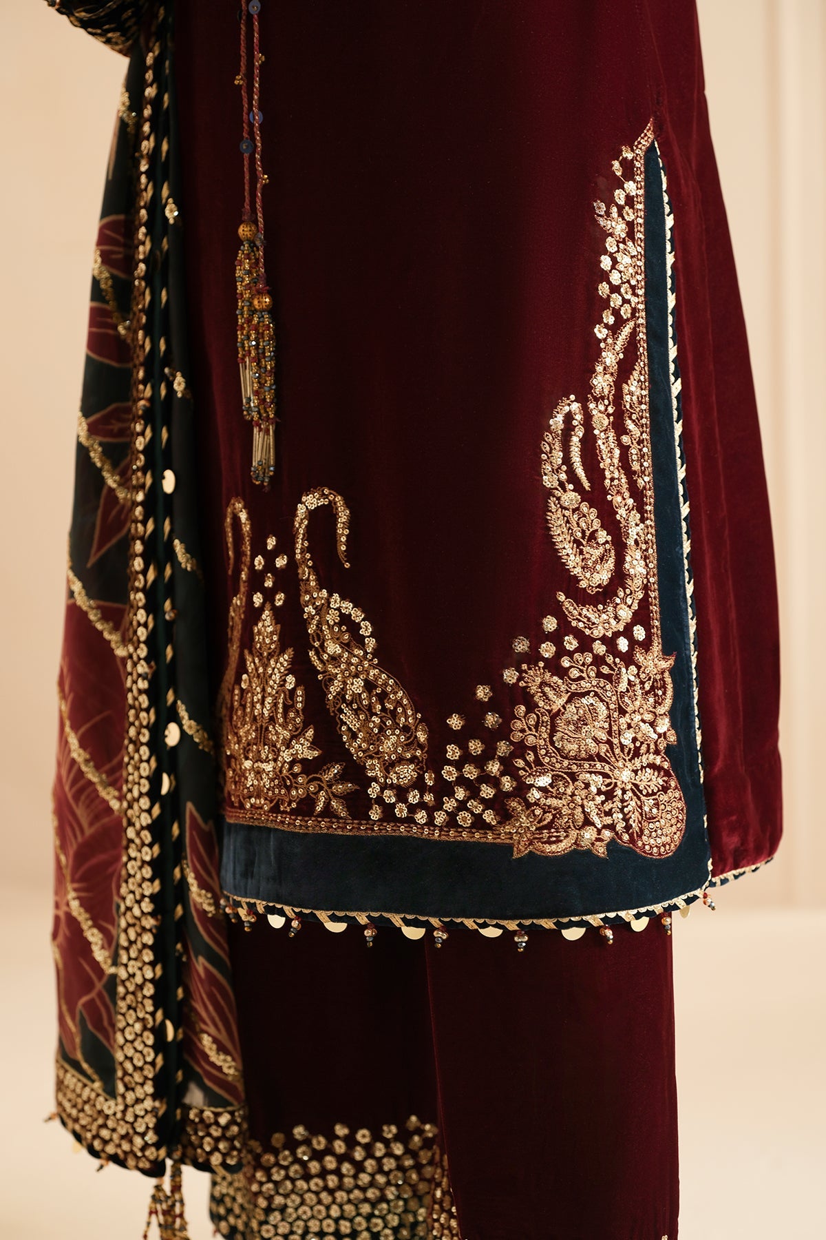 Embroidered Velvet Formal VF-2038