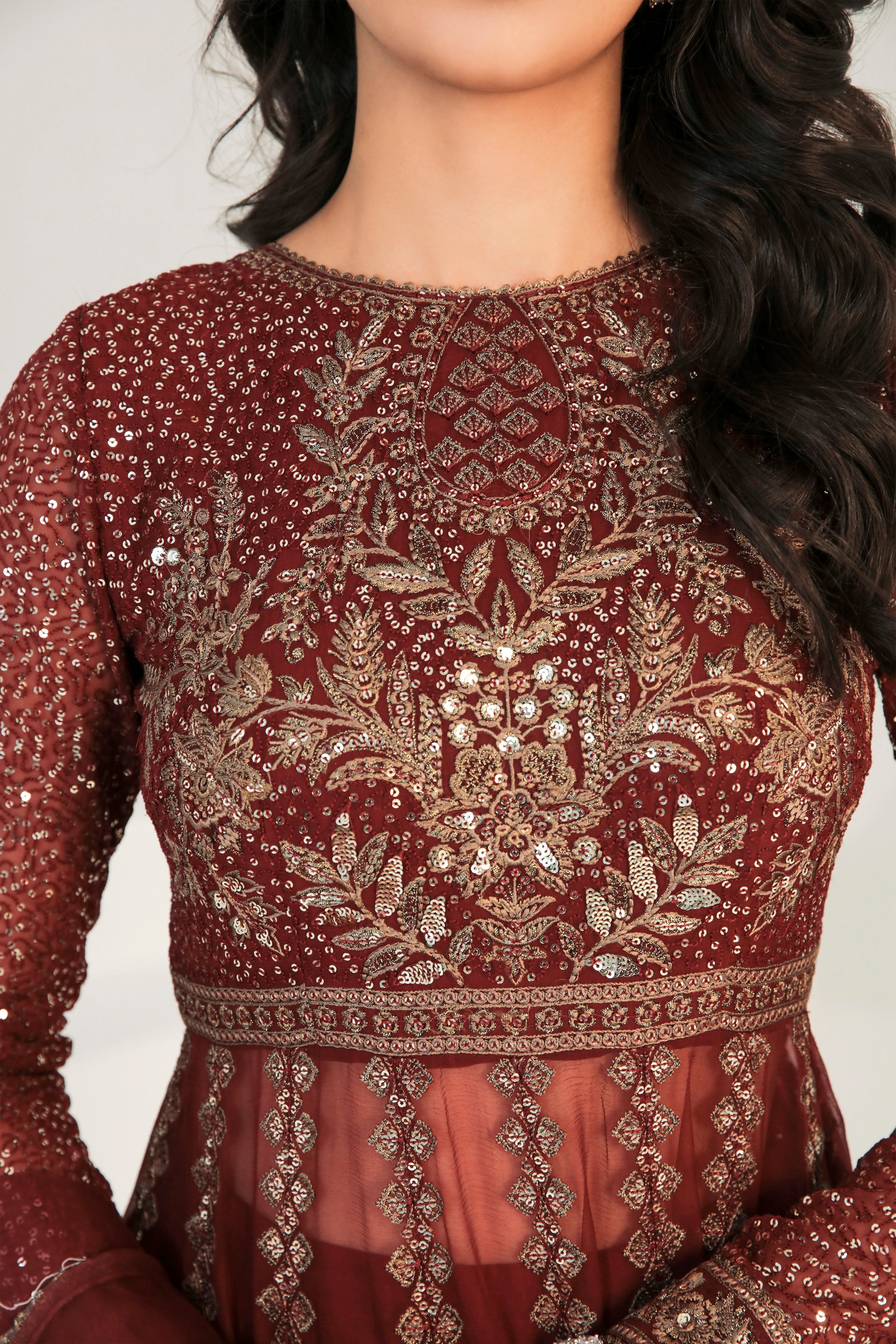 EMBROIDERED CHIFFON UC-3007