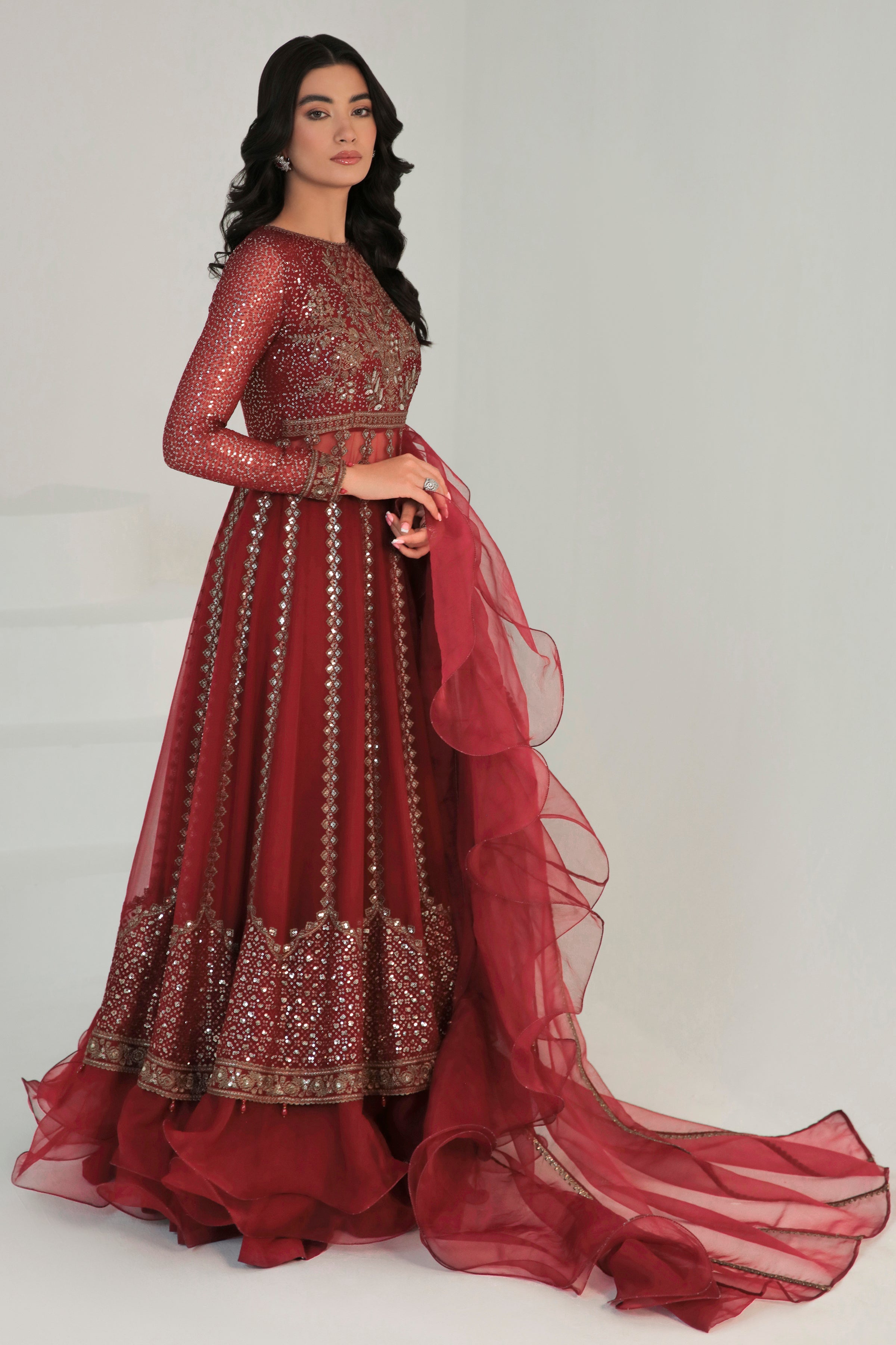 EMBROIDERED CHIFFON UC-3007