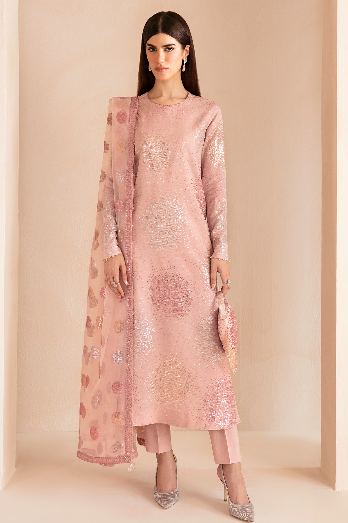 Premium Embroidered Raw Silk UR-7032