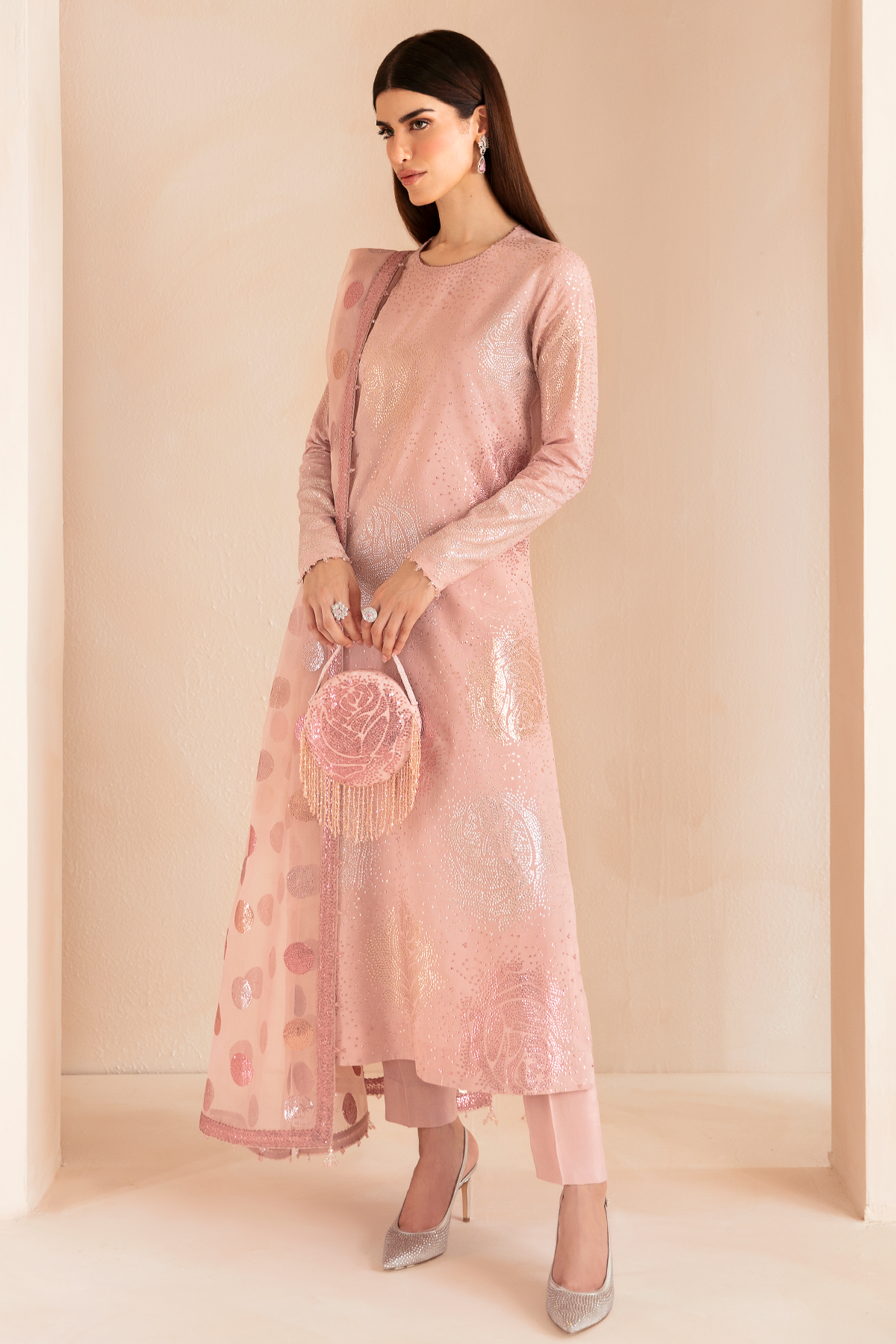 Premium Embroidered Raw Silk UR-7032